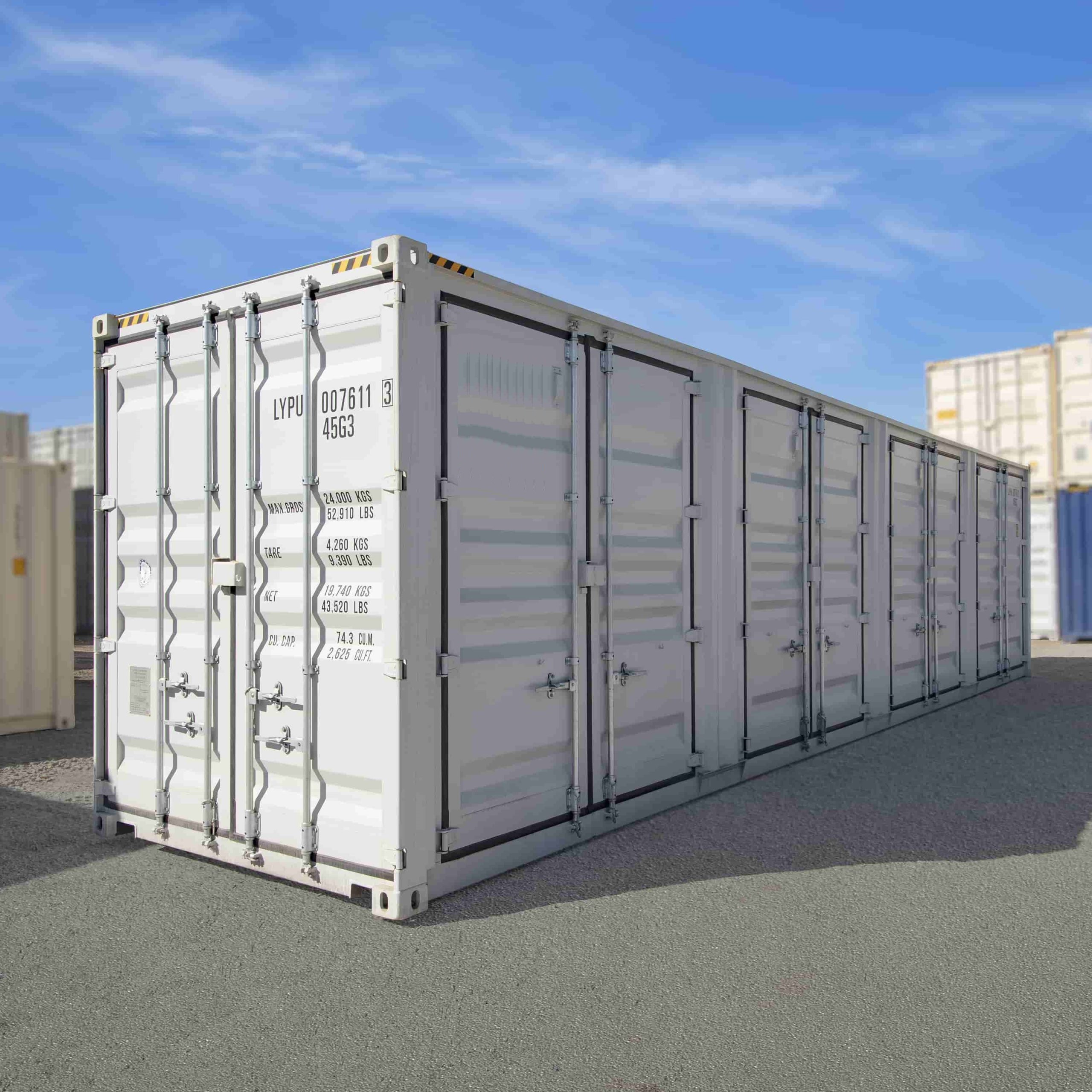 40’HC New (1-trip) Shipping Container with 4 x Side Doors - Container Tec Pty Ltd