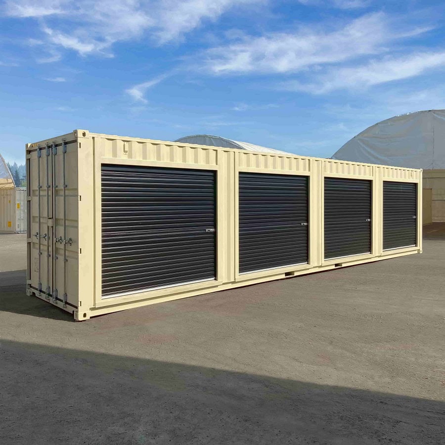 40’HC “CONTAINMENT CUBE” with 4 x Roll Up Doors - Container Tec Pty Ltd