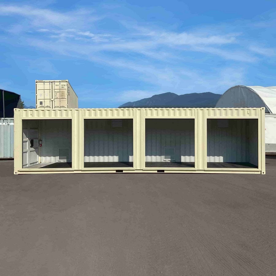 40’HC “CONTAINMENT CUBE” with 4 x Roll Up Doors - Container Tec Pty Ltd