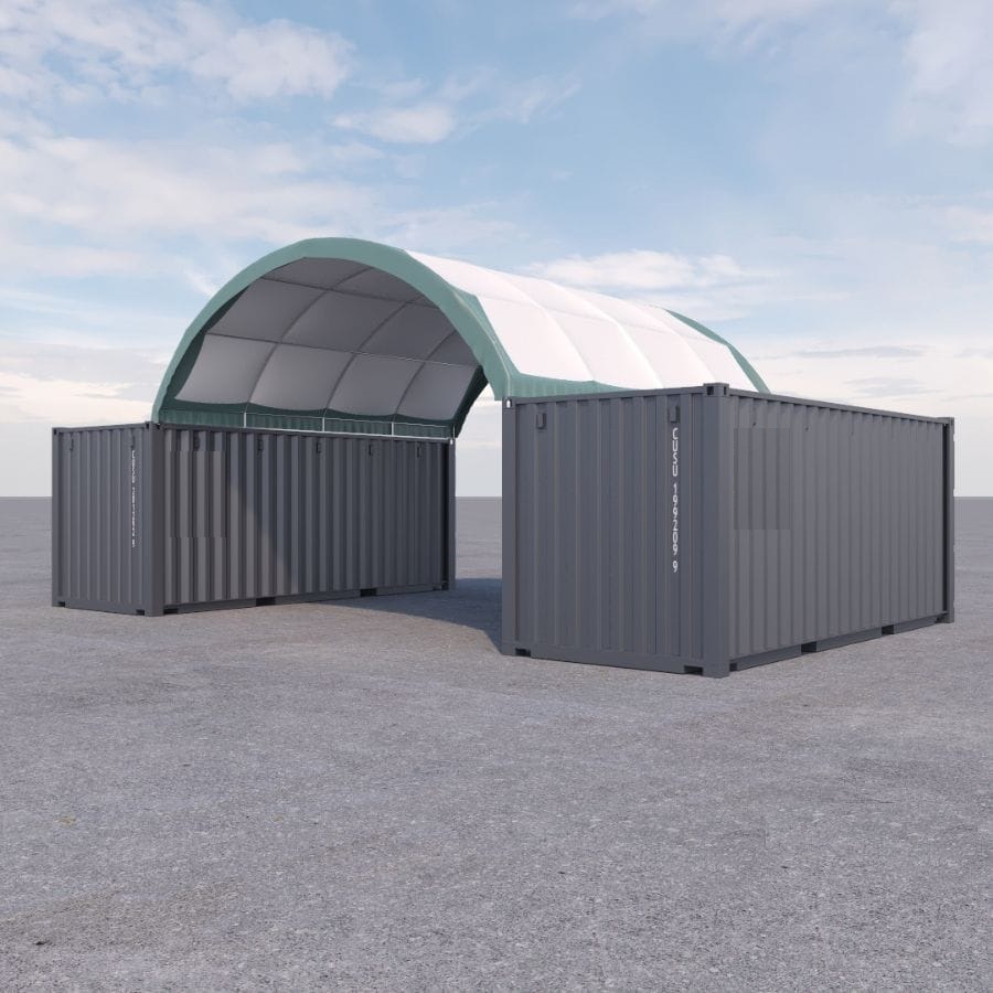 20’ x 20’ Fabric Container Shelter - Container Tec Pty Ltd