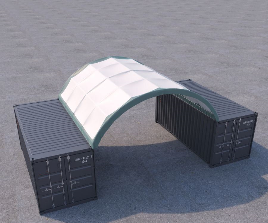 20’ x 20’ Fabric Container Shelter - Container Tec Pty Ltd