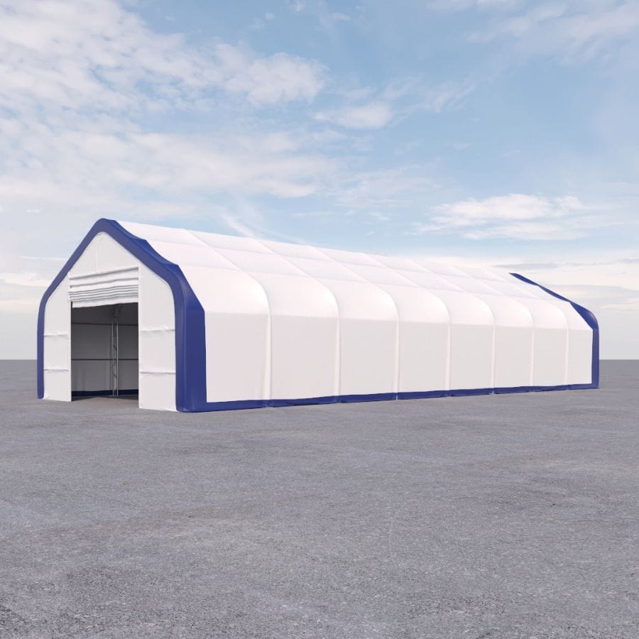 Dual Truss Storage Shelter (30′ x 80′ x 20′) - Container Tec Pty Ltd
