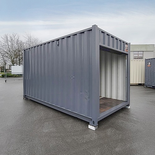 15′ “Cut Down” Used Container + Rollup - Container Tec Pty Ltd