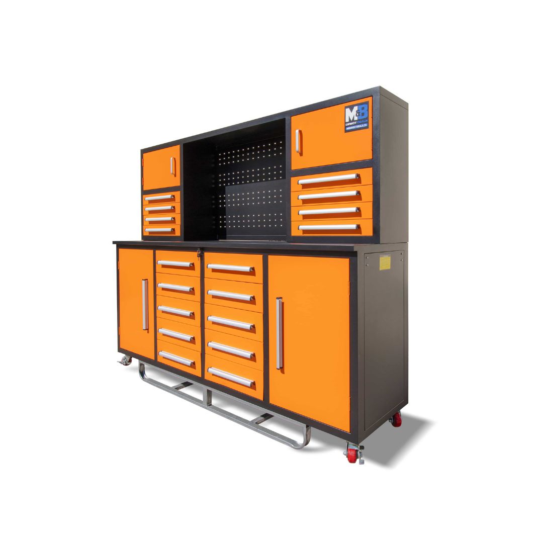 M&B | 7’ Workbench Cabinet with 18 Drawers - Container Tec Pty Ltd