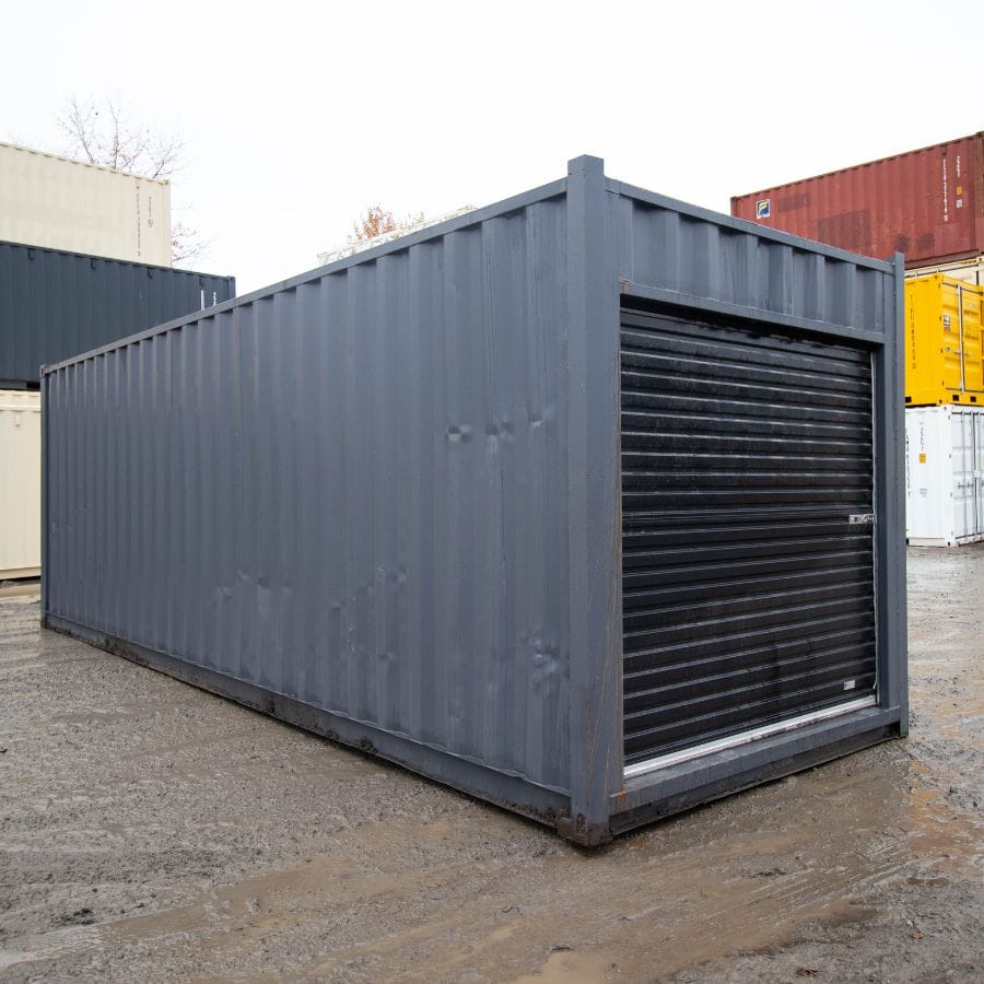 25′ Cut-Down Shipping Container w/Roll-Up Door - Container Tec Pty Ltd