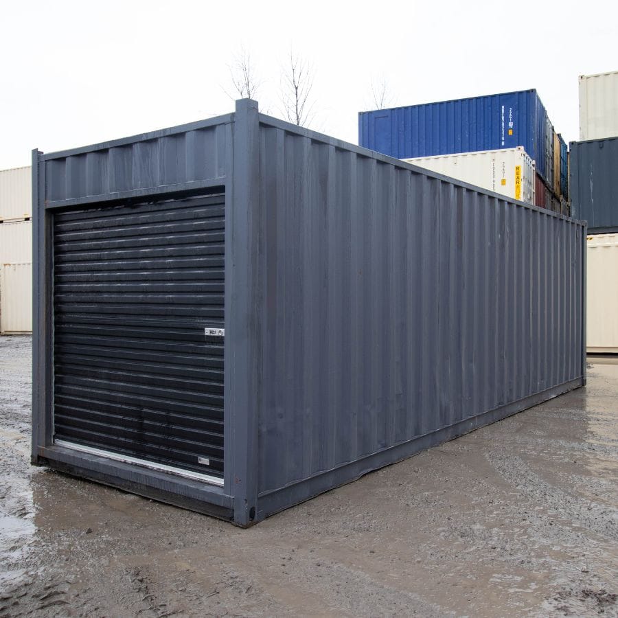 25′ Cut-Down Shipping Container w/Roll-Up Door - Container Tec Pty Ltd