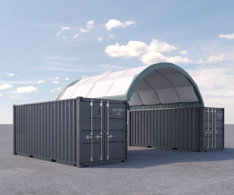 20’ x 20’ Fabric Container Shelter - Container Tec Pty Ltd