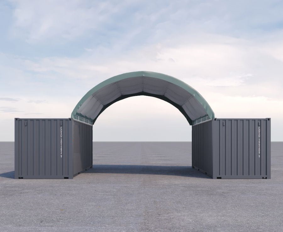20’ x 20’ Fabric Container Shelter - Container Tec Pty Ltd