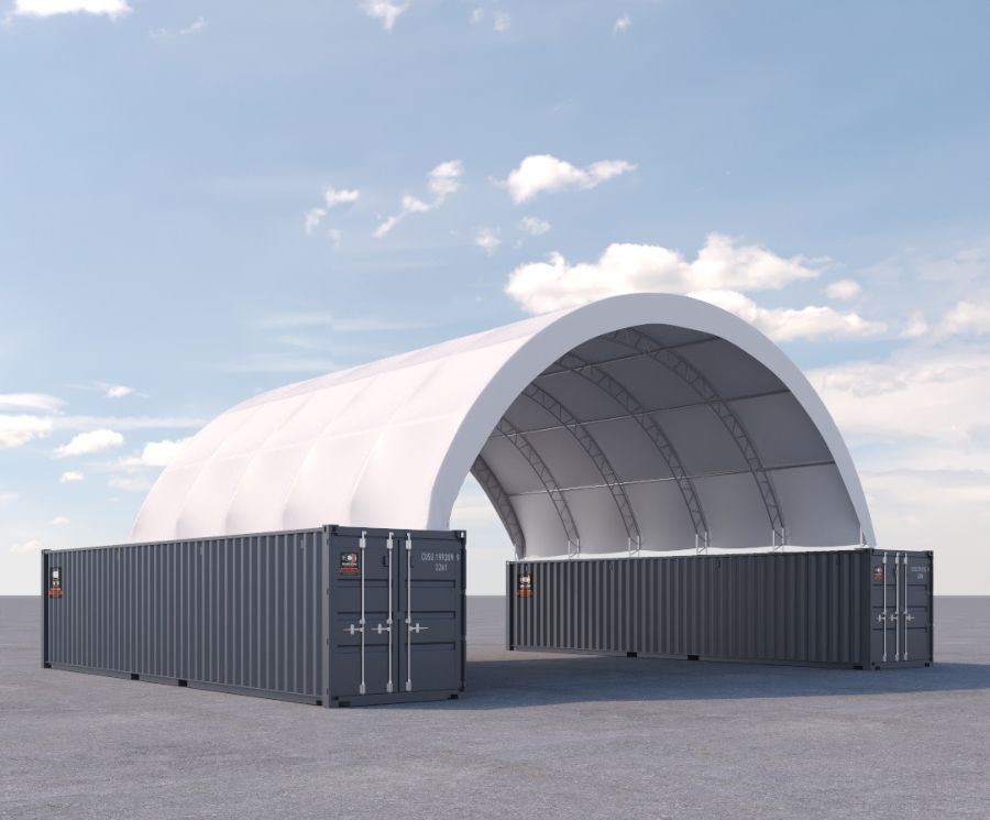 40’ x 40’ Fabric Container Shelter - Container Tec Pty Ltd
