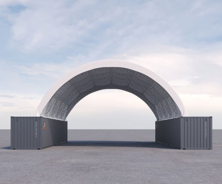 40’ x 40’ Fabric Container Shelter - Container Tec Pty Ltd