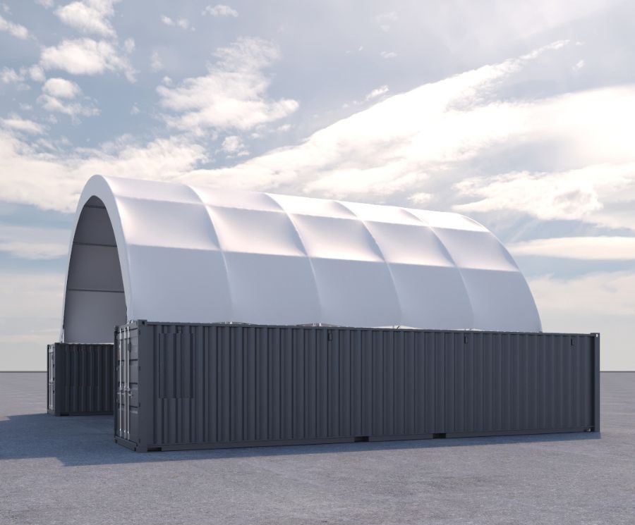 40’ x 40’ Fabric Container Shelter - Container Tec Pty Ltd