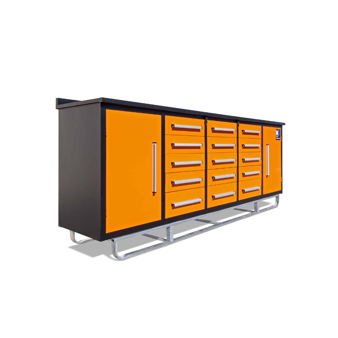 M&B | 10’ Workbench Cabinet with 15 Drawers - Container Tec Pty Ltd