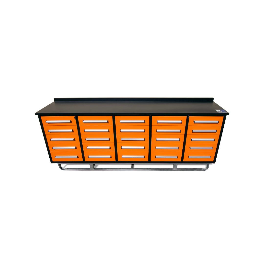 M&B | 10’ Workbench Cabinet with 25 Drawers - Container Tec Pty Ltd