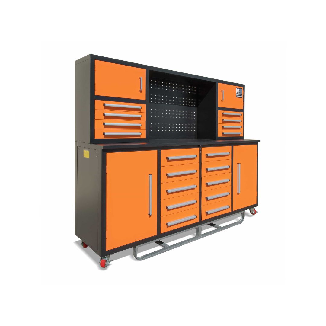 M&B | 7’ Workbench Cabinet with 18 Drawers - Container Tec Pty Ltd