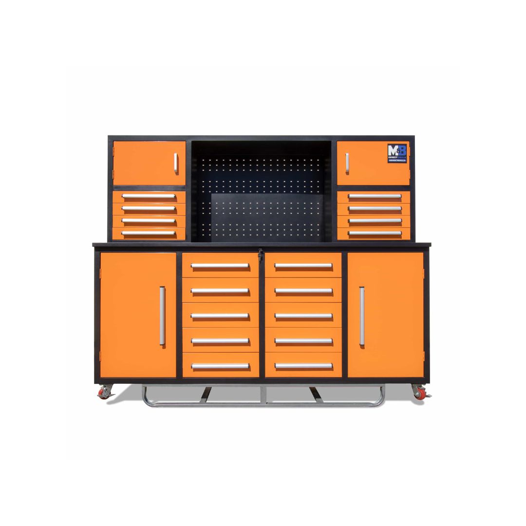 M&B | 7’ Workbench Cabinet with 18 Drawers - Container Tec Pty Ltd