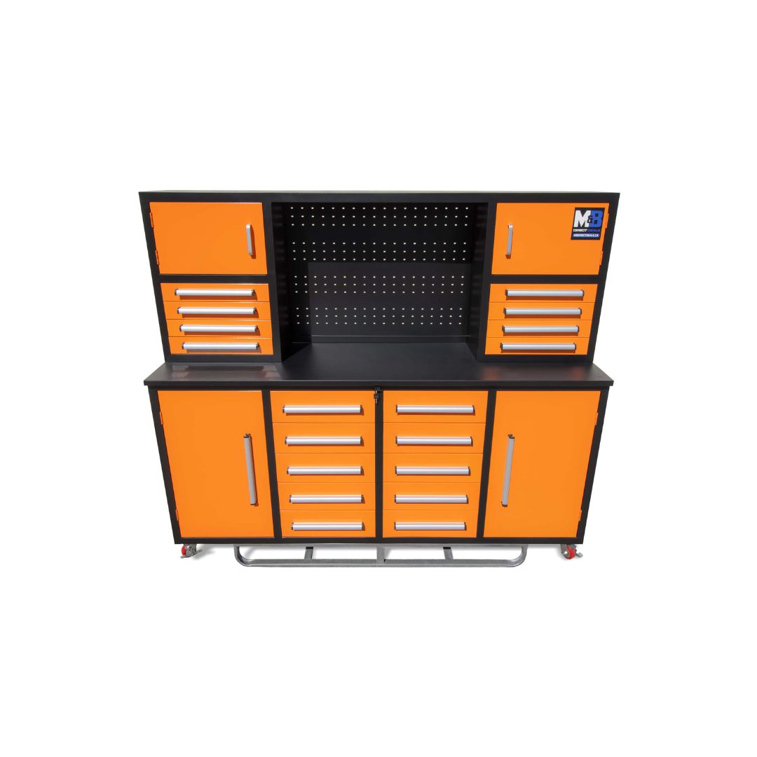 M&B | 7’ Workbench Cabinet with 18 Drawers - Container Tec Pty Ltd