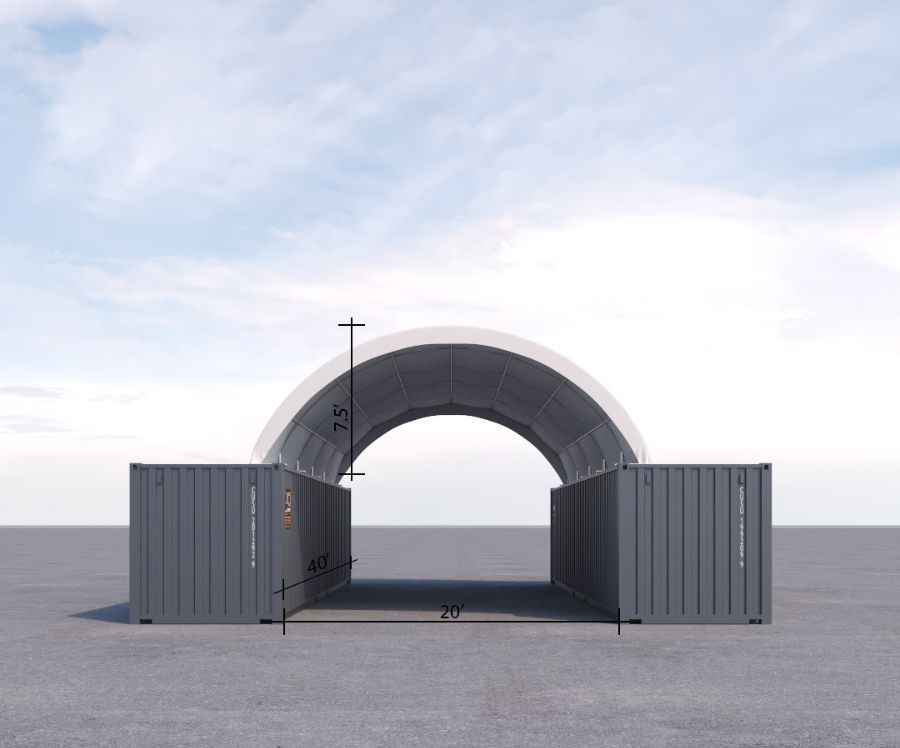 20′ x 40′ Fabric Container Shelter - Container Tec Pty Ltd