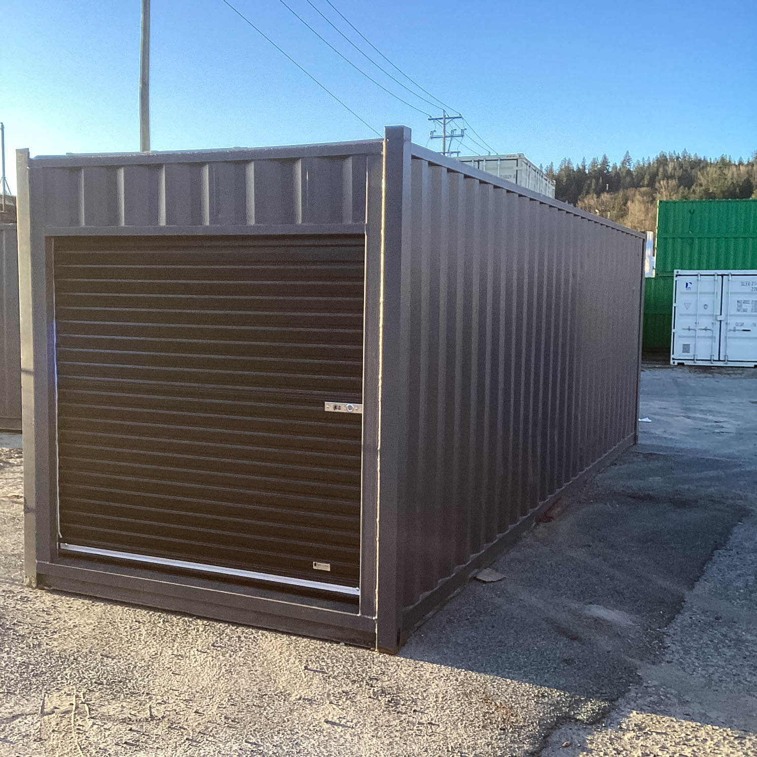 26′ Cut-Down Shipping Container w/Roll-Up Door - Container Tec Pty Ltd