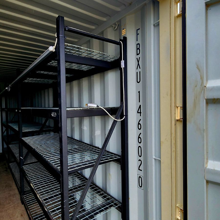 20’ New (1-Trip) Container w/ Shelving on BOTH sides - Container Tec Pty Ltd